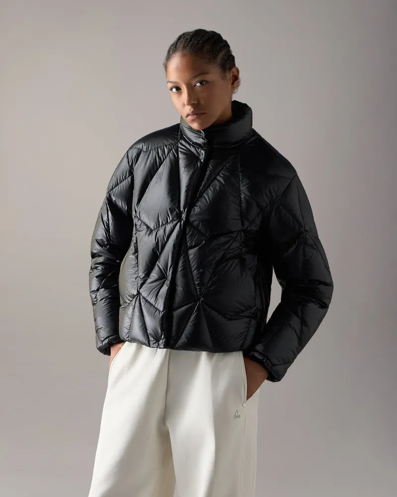 Moose Knuckles Iceberg Quilt Dauenjacke Für Damen Schwarz