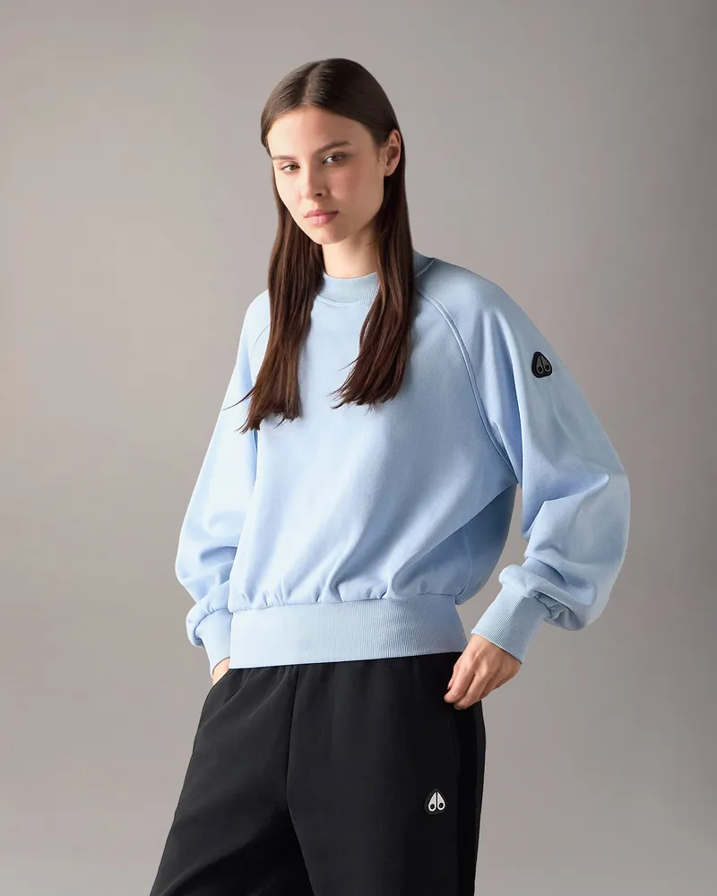 Moose Knuckles Yyz Sweatshirt Mit Rundhalsausschnitt Für Damen Eisblau