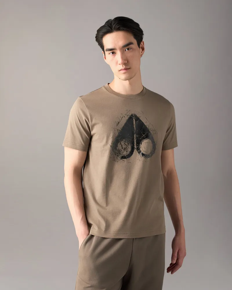 Moose Knuckles Icebreak Logo T - Shirt Aschgrau