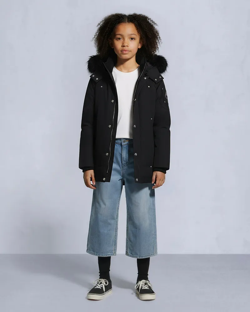 Moose Knuckles Kids Original Unisex Shearling - Parka Schwarz