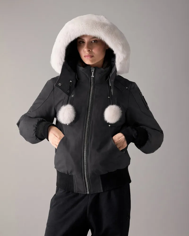 Moose Knuckles Original Debbie Daunen-bomberjacke - Farbe: Natur - Für Damen Natur