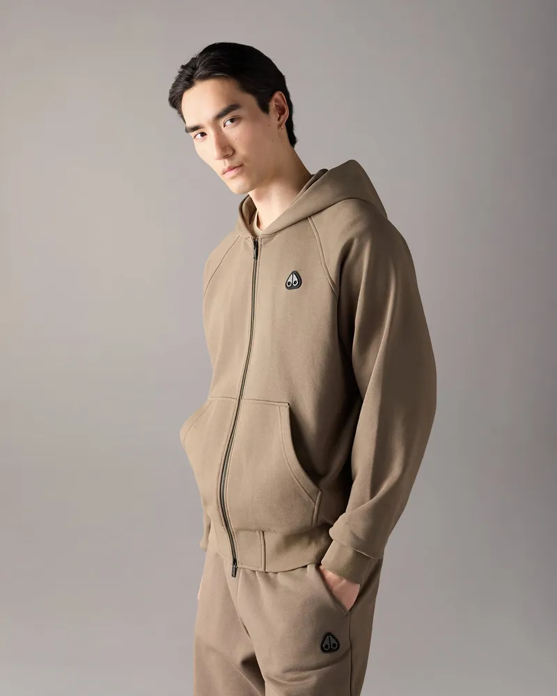 Moose Knuckles Yul Hoodie Mit Reißverschluss Aschgrau