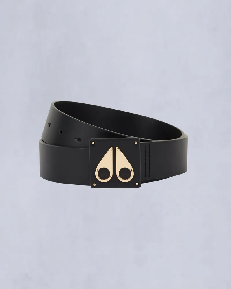 Moose Knuckles Gürtel Mit Großem Logo Gold