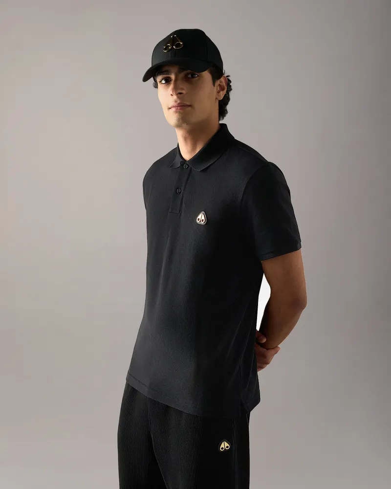 Moose Knuckles Gold Series Everett Poloshirt Schwarz