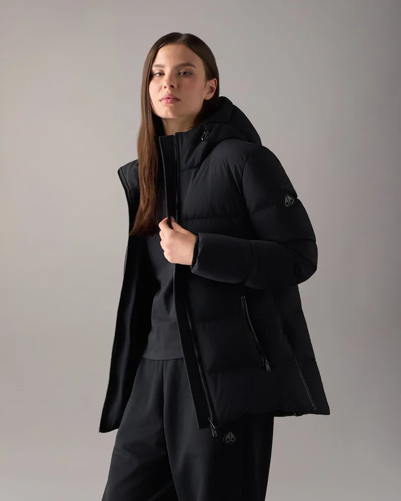 Moose Knuckles Soho 3q Daunenjacke Für Damen Schwarz