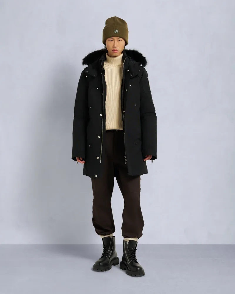 Moose Knuckles Original Stirling Parka Mit Shearling - Besatz Schwarz