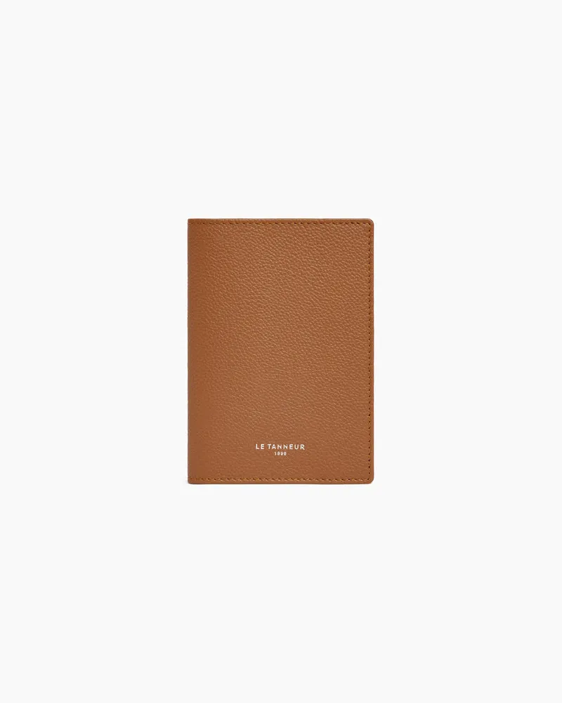 Le Tanneur Passetui aus genarbtem Leder Brown