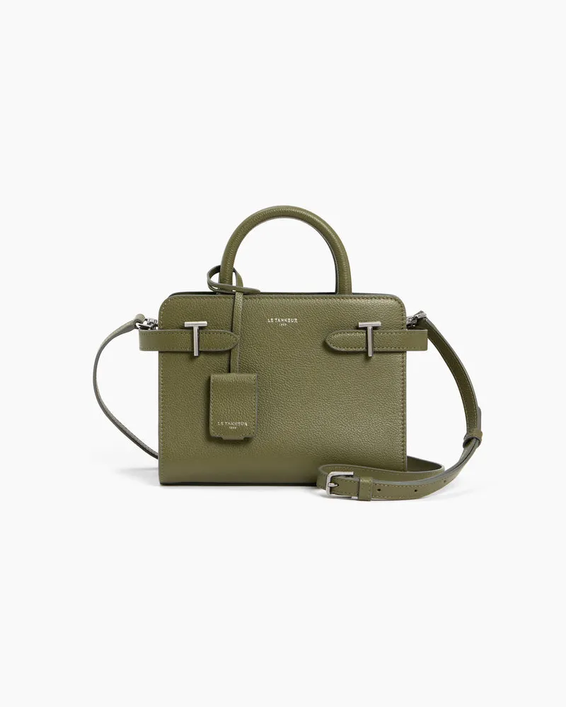 Le Tanneur Kleine Handtasche Emilie aus genarbtem Leder mit Trageriemen Green
