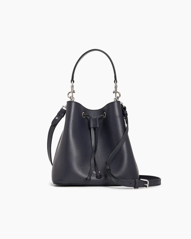 Le Tanneur Bucket Bag Louise aus genarbtem Leder Blue