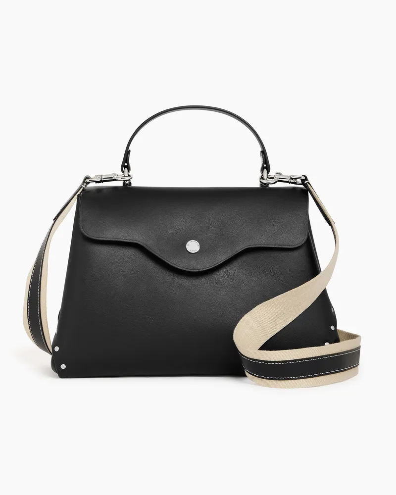Le Tanneur Mittelgroße Handtasche Modell Sans Couture aus Glattleder Black
