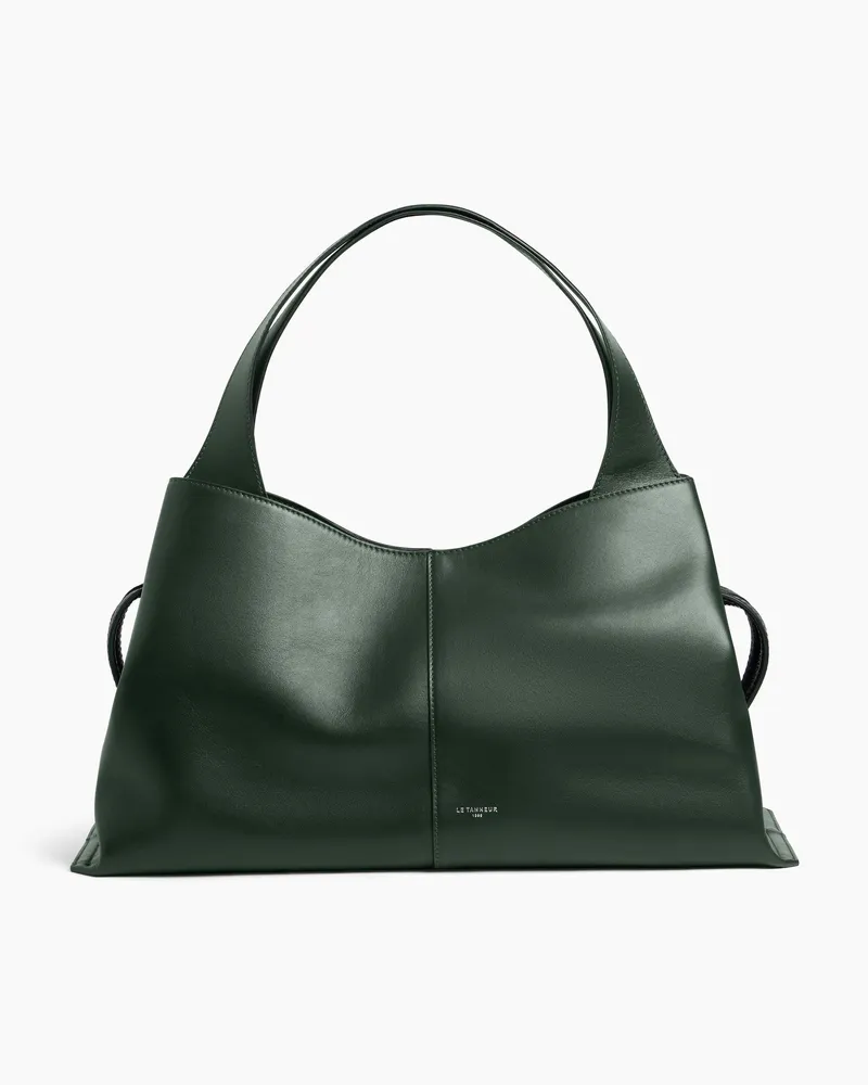 Le Tanneur Große Cabas-Tasche Félicie aus Glattleder Grün
