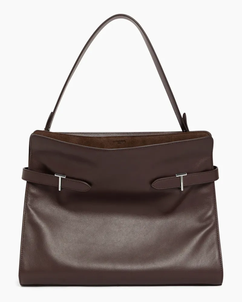 Le Tanneur Maxi-Handtasche Emie aus Glatt- und Nubukleder Braun