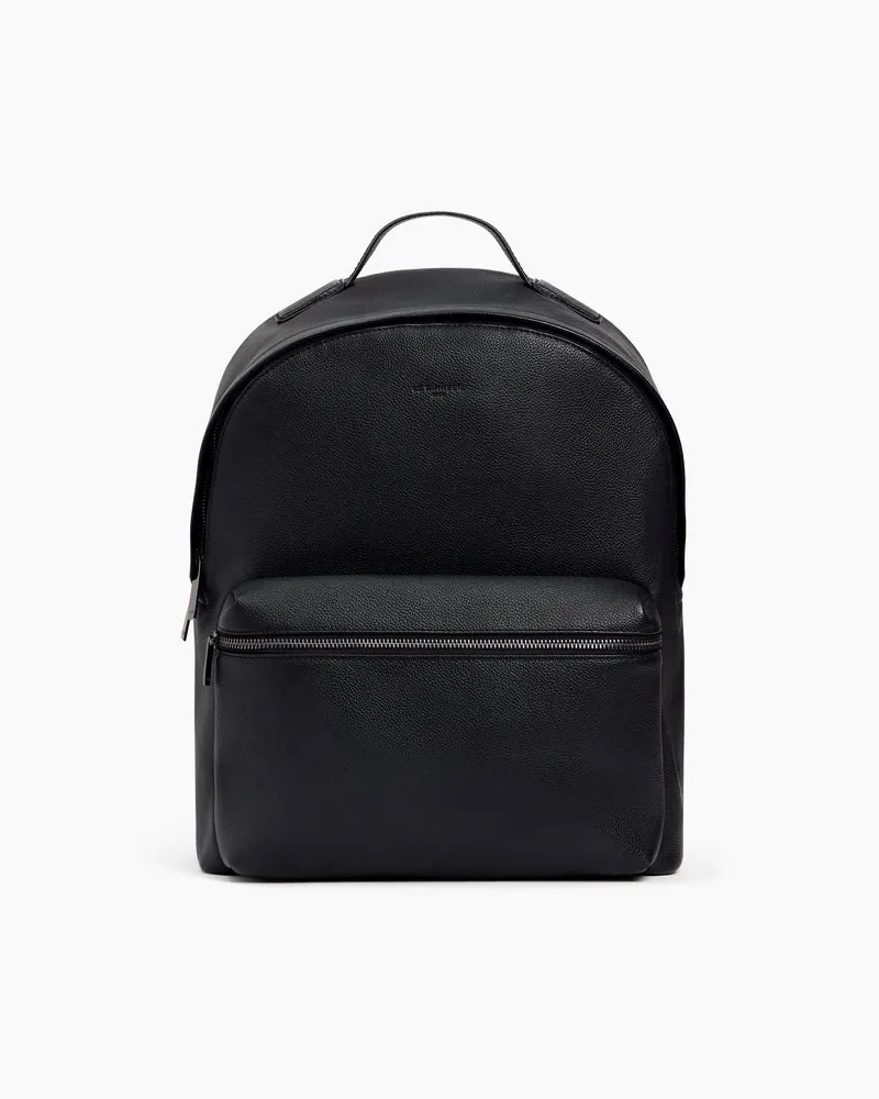 Le Tanneur Rucksack Marceau aus genarbtem Leder Black