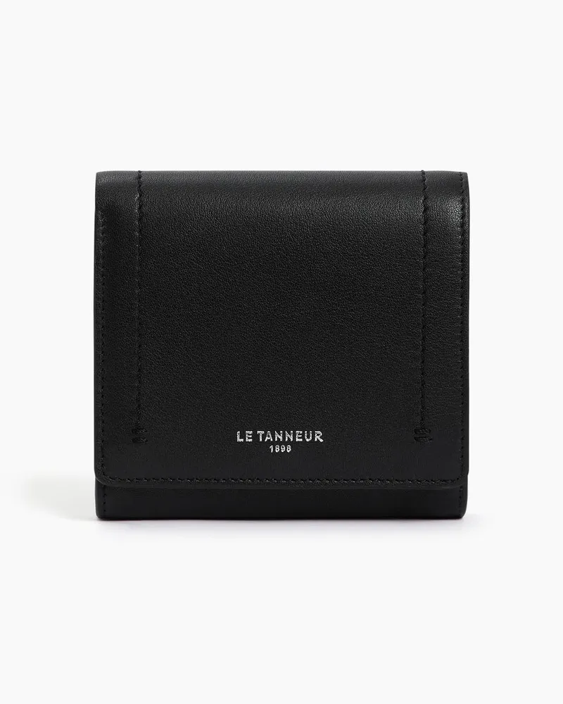 Le Tanneur Kleine Brieftasche mit Klappe Louison aus Glattleder Schwarz
