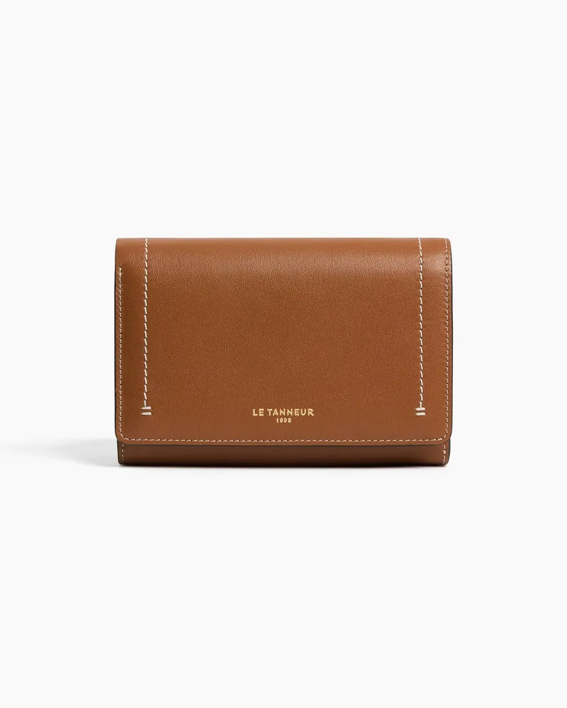 Le Tanneur Mittelgroße Brieftasche mit Klappe Louison aus Glattleder Tan