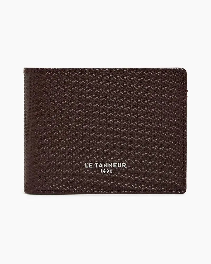 Le Tanneur Brieftasche im Querformat mit Reißverschluss Lucien aus Leder mit T-Signatur Braun