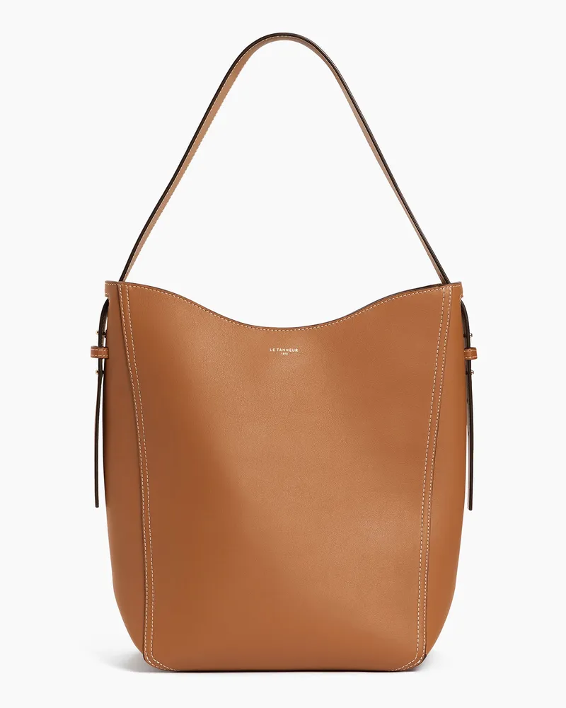 Le Tanneur Mittelgroße Hobo-Tasche Céleste aus Glattleder Tan
