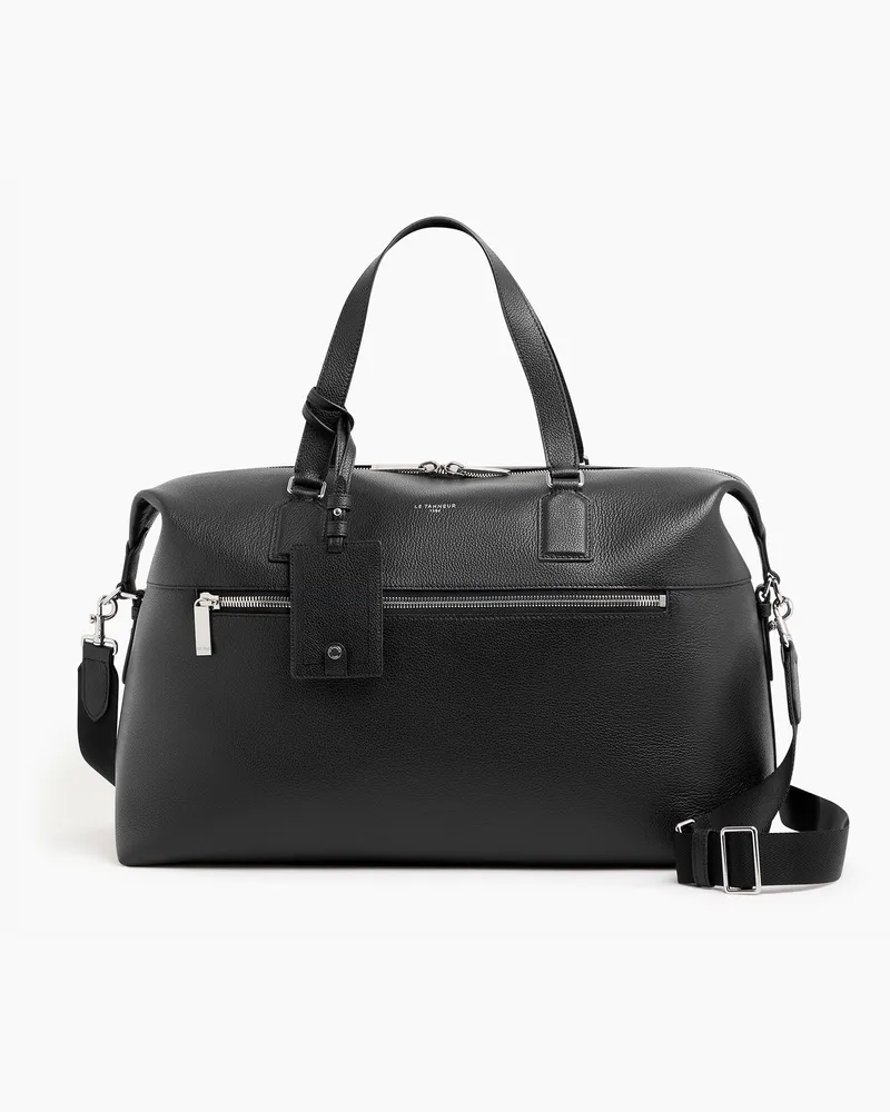 Le Tanneur 24-Stunden-Reisetasche Emile aus genarbtem Leder Black