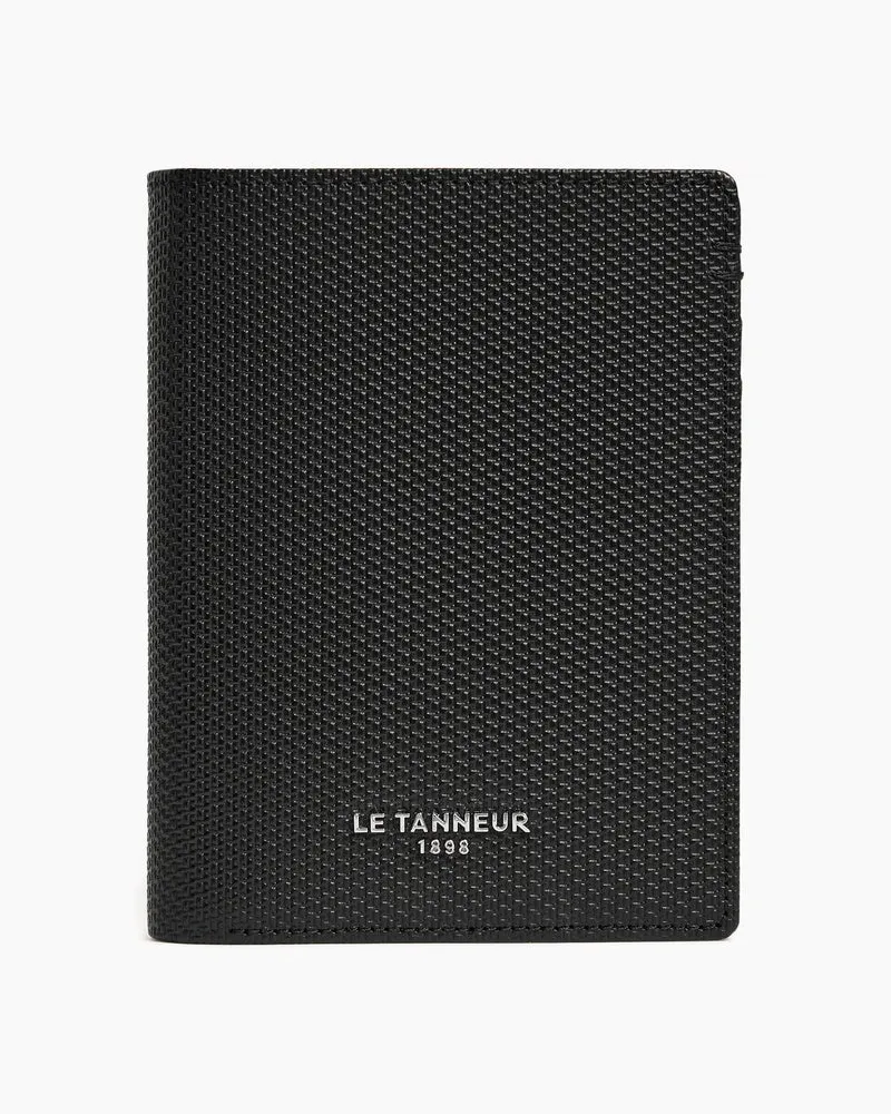 Le Tanneur Brieftasche im Hochformat mit Reißverschluss Lucien aus Leder mit T-Signatur Schwarz