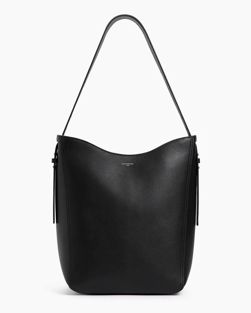 Le Tanneur Mittelgroße Hobo-Tasche Céleste aus Glattleder Schwarz