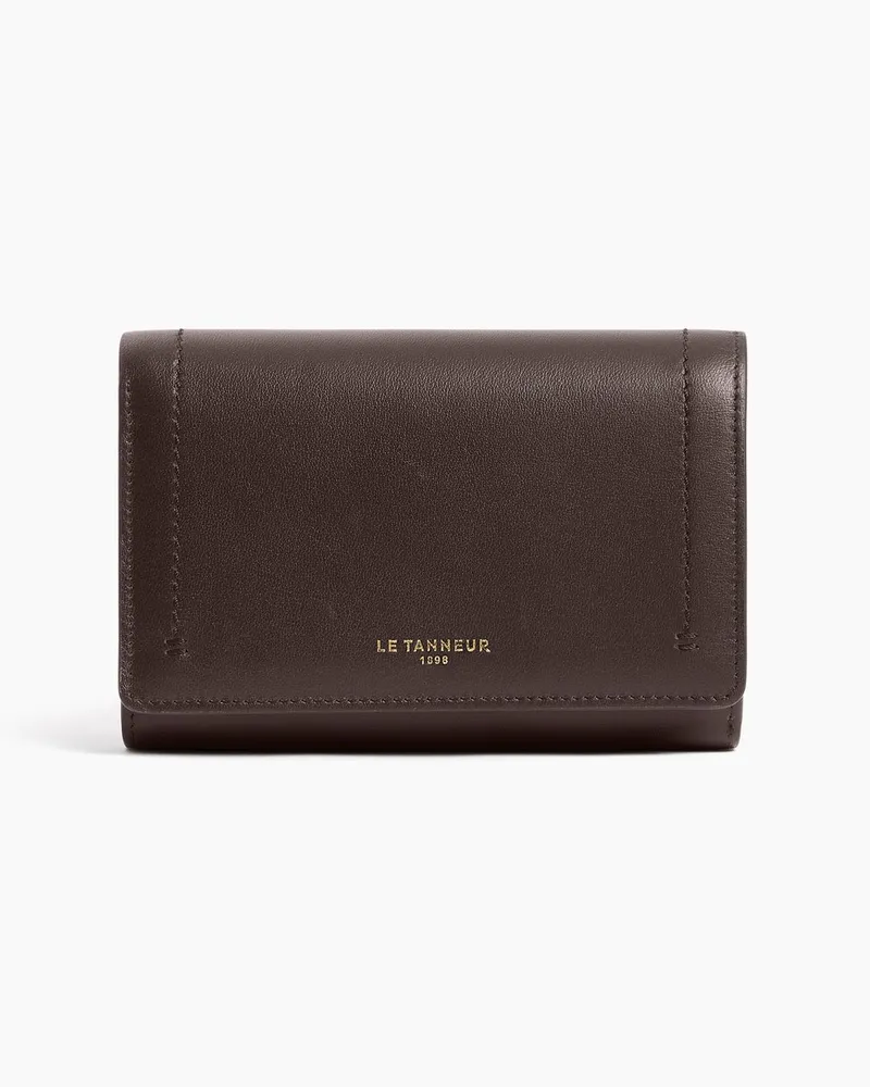 Le Tanneur Mittelgroße Brieftasche mit Klappe Louison aus Glattleder Braun