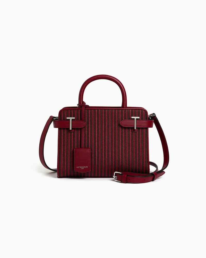 Le Tanneur Kleine Emilie-Handtasche aus geflochtenem Leder Red