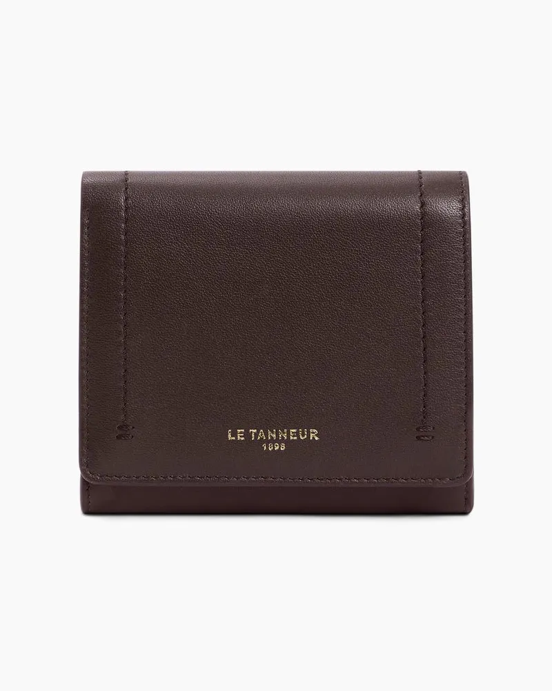 Le Tanneur Kleine Brieftasche mit Klappe Louison aus Glattleder Braun