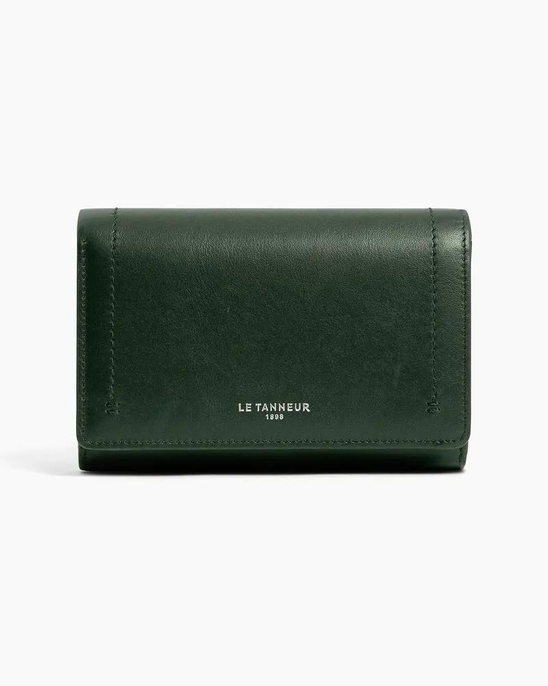 Le Tanneur Mittelgroße Brieftasche mit Klappe Louison aus Glattleder Grün