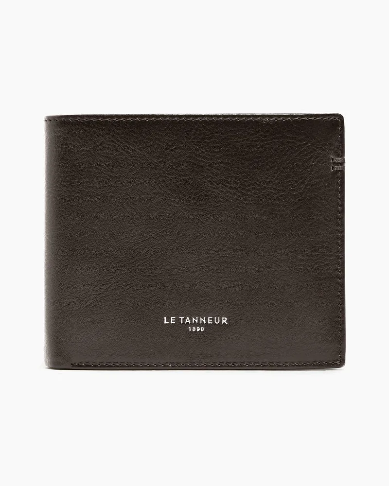 Le Tanneur Bifold-Brieftasche mit Klappe Lucien aus geöltem Leder Brauner