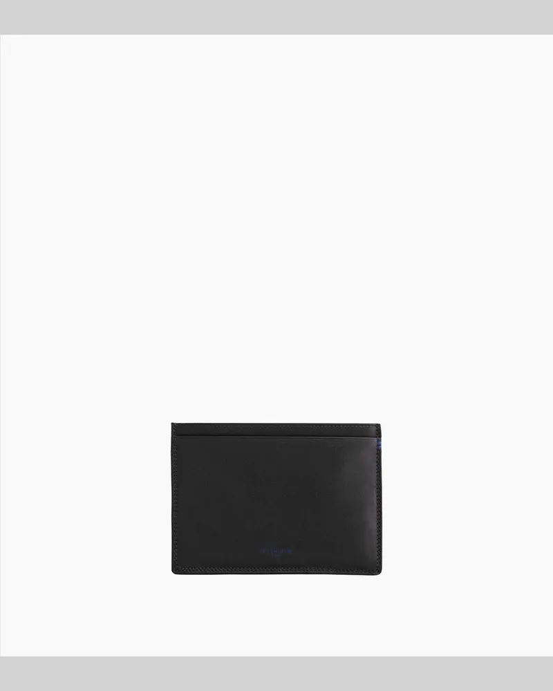 Le Tanneur Kleines Autopapier-Etui Martin aus Glattleder Black