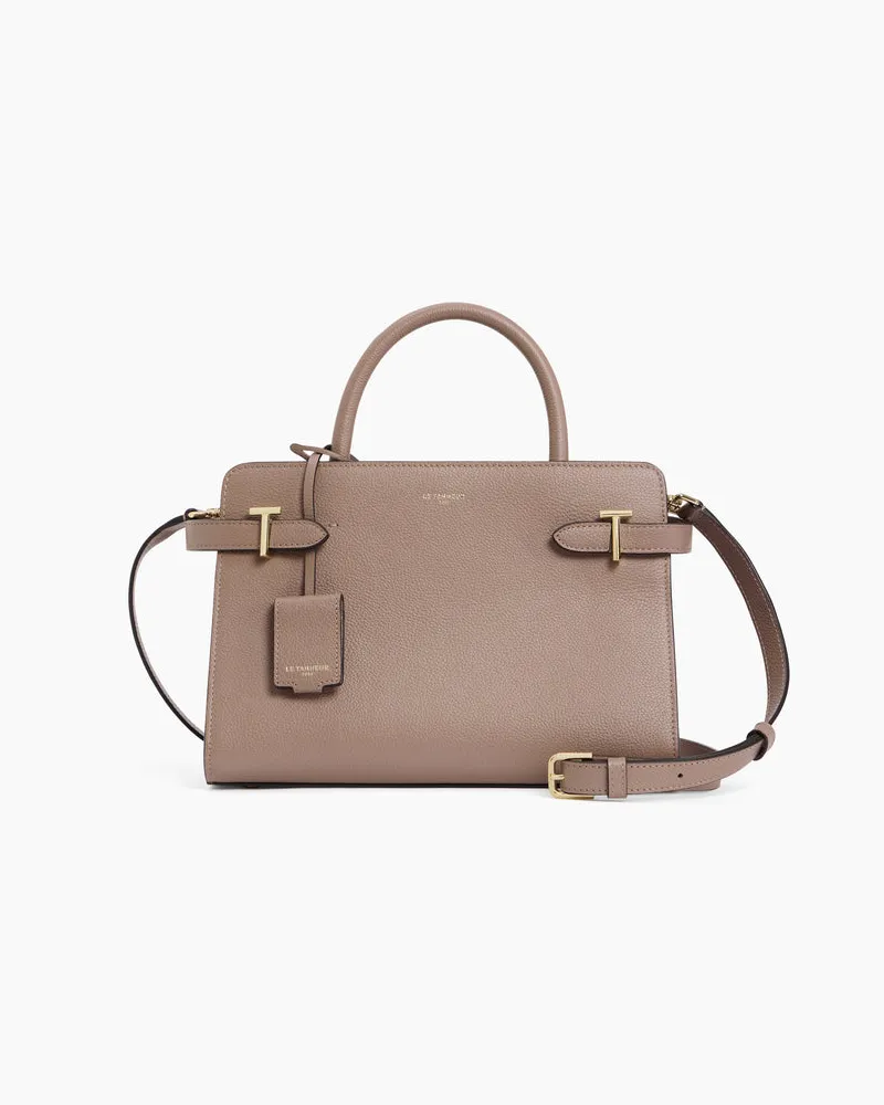 Le Tanneur Mittelgroße Handtasche Emilie aus genarbtem Leder Gray