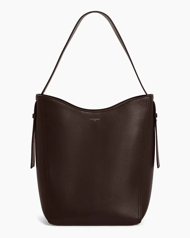 Le Tanneur Mittelgroße Hobo-Tasche Céleste aus Glattleder Braun