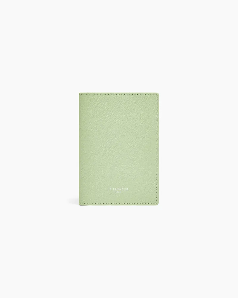Le Tanneur Passetui aus genarbtem Leder Green