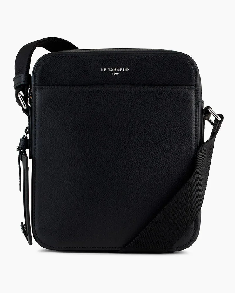 Le Tanneur Kleine Tasche Emile aus genarbtem Leder Black