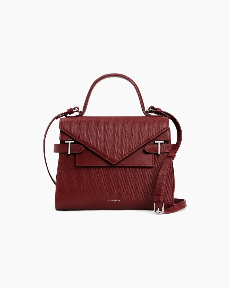 Le Tanneur Mittelgroße Handtasche Emilie aus T-Signaturleder mit Doppelklappe Red