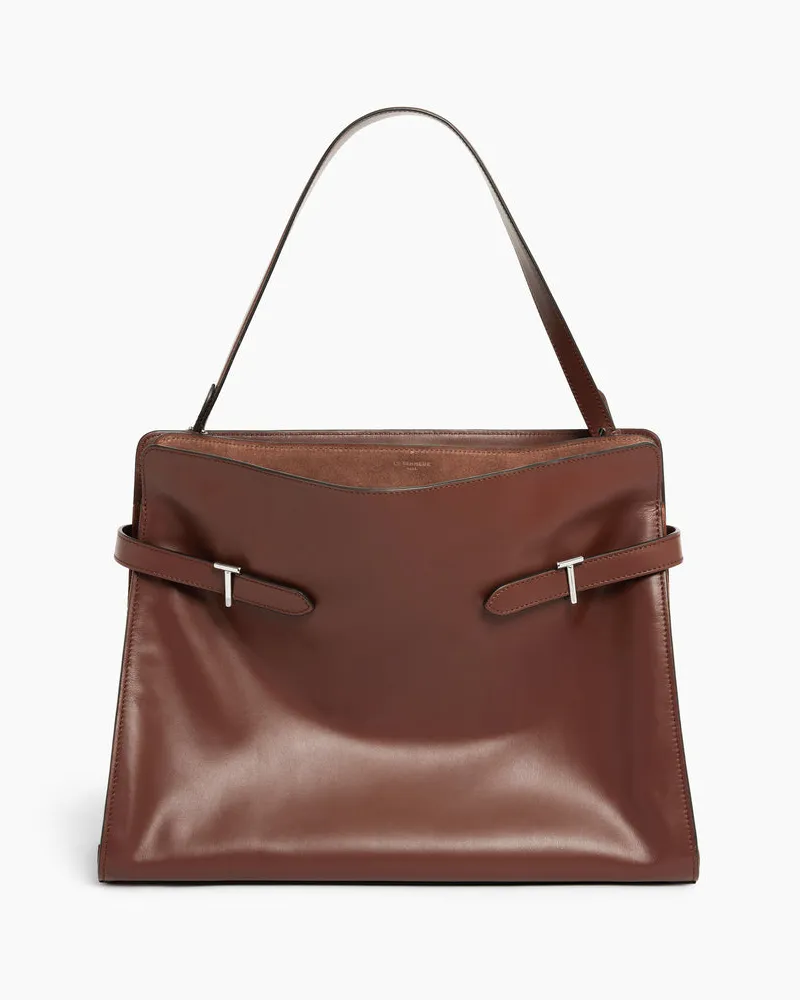 Le Tanneur Maxi-Handtasche Emie aus Glatt- und Nubukleder Brown