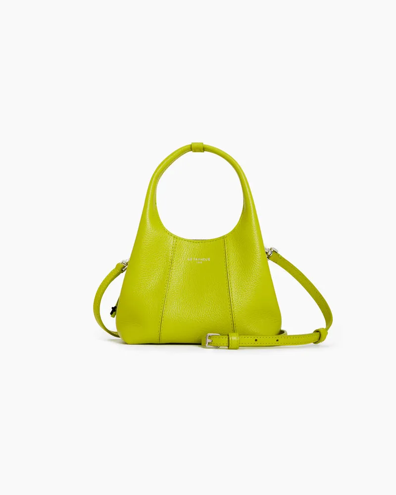 Le Tanneur Mini-Handtasche Juliette aus genarbtem Leder Green