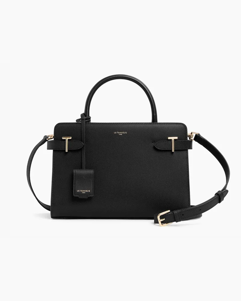 Le Tanneur Mittelgroße Handtasche Emilie aus T-Signaturleder Black