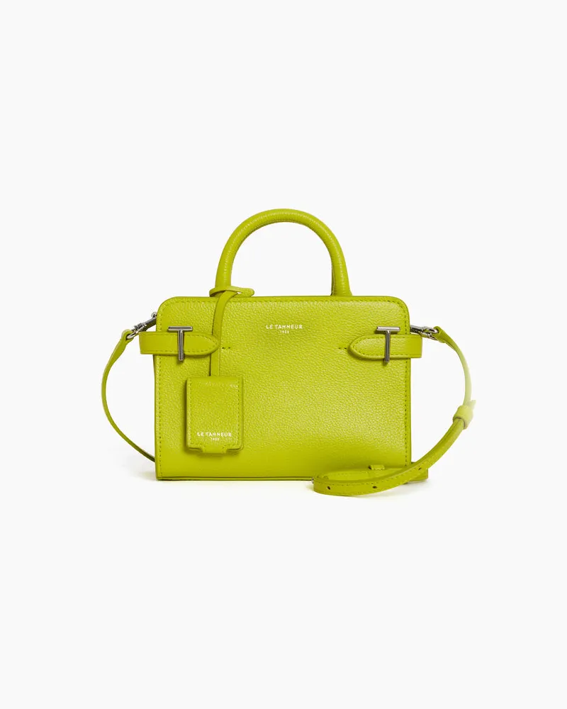 Le Tanneur Mini-Handtasche Emilie aus Glattleder in Metallic-Look Green