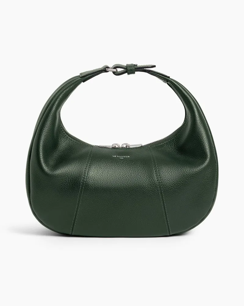 Le Tanneur Kleine Hobo-Tasche Juliette aus genarbtem Leder Grün