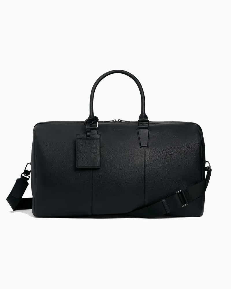Le Tanneur 48-h-Reisetasche Marceau aus genarbtem Leder Black