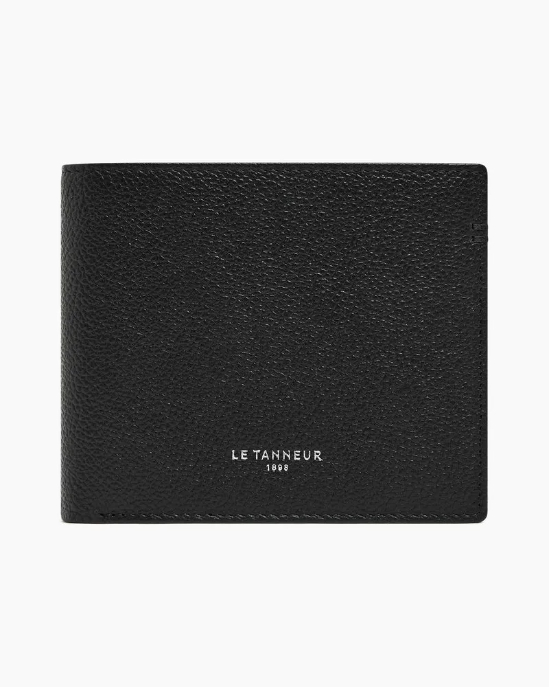 Le Tanneur Bifold-Brieftasche mit Klappe Lucien aus genarbtem Leder Schwarz