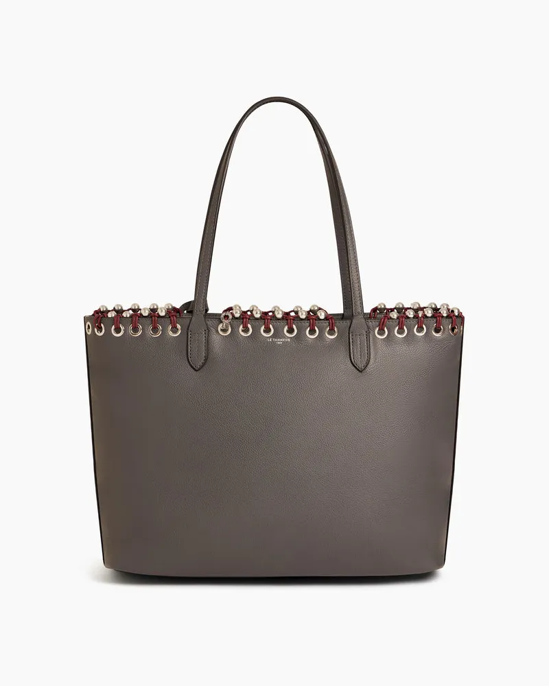 Le Tanneur Shopper aus genarbtem Leder Kitesy Martin Studio Gray