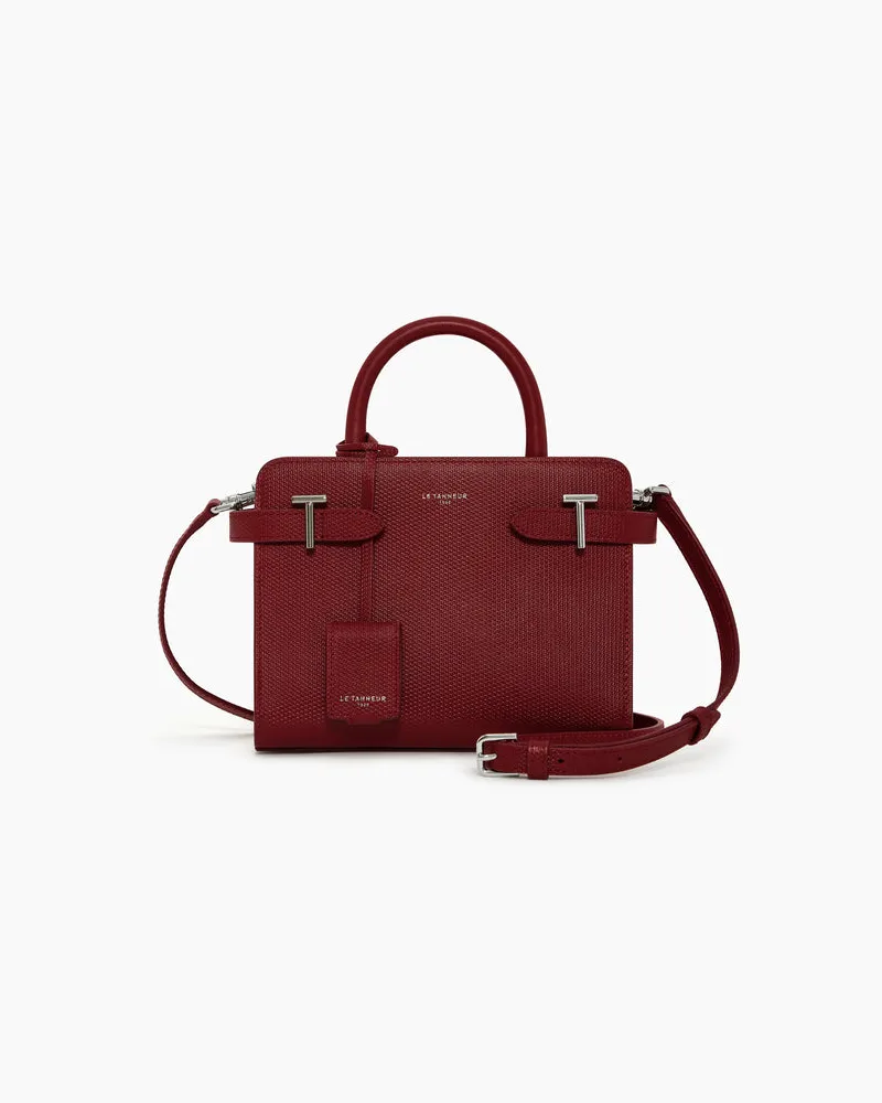 Le Tanneur Kleine Handtasche Emilie aus T-Signaturleder mit Trageriemen Red