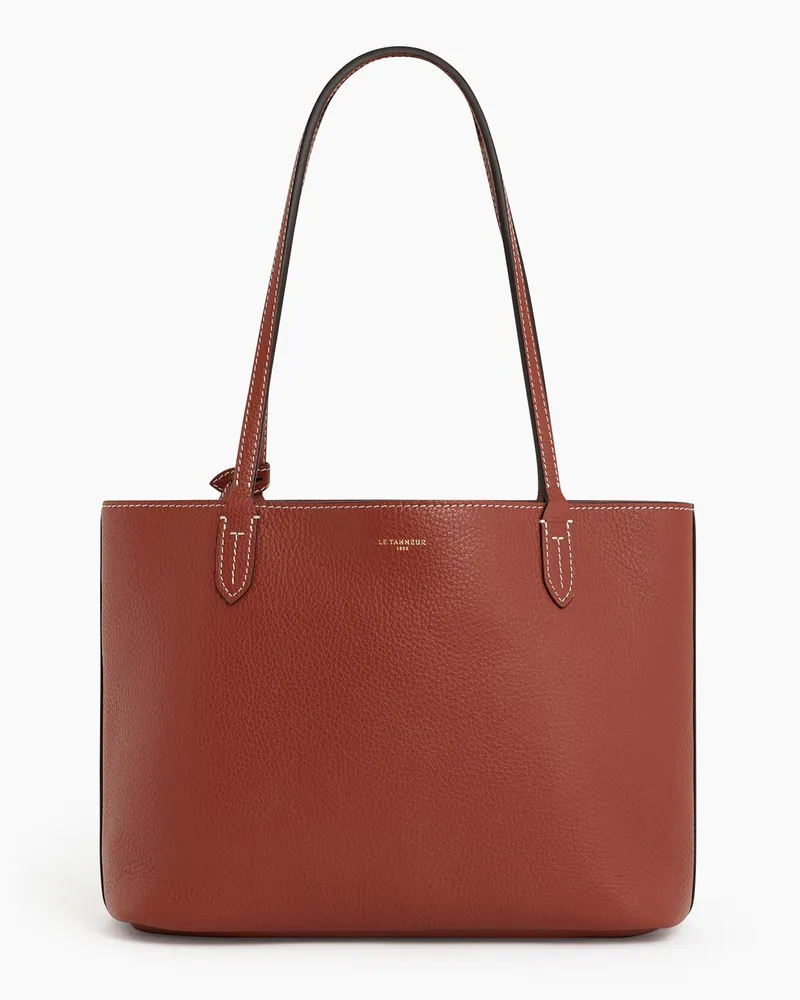 Le Tanneur Kleine Tragetasche Louise aus genarbtem Leder Brown