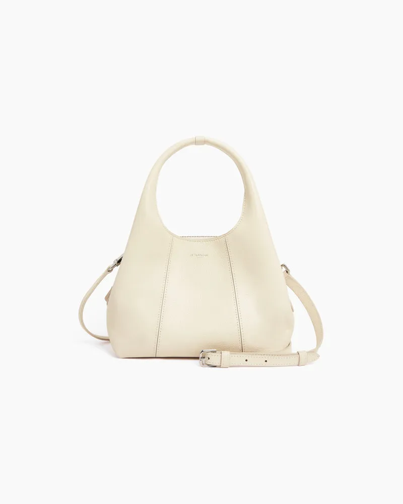 Le Tanneur Kleine Handtasche Juliette aus genarbtem Leder White