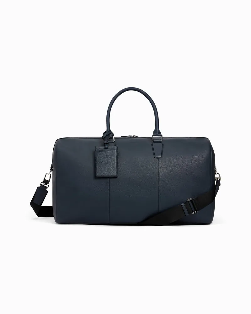 Le Tanneur 48-h-Reisetasche Marceau aus genarbtem Leder Blue