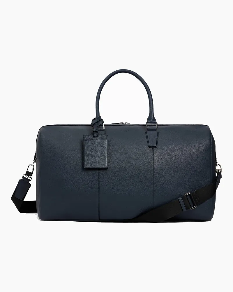 Le Tanneur 48-h-Reisetasche Marceau aus genarbtem Leder Blue