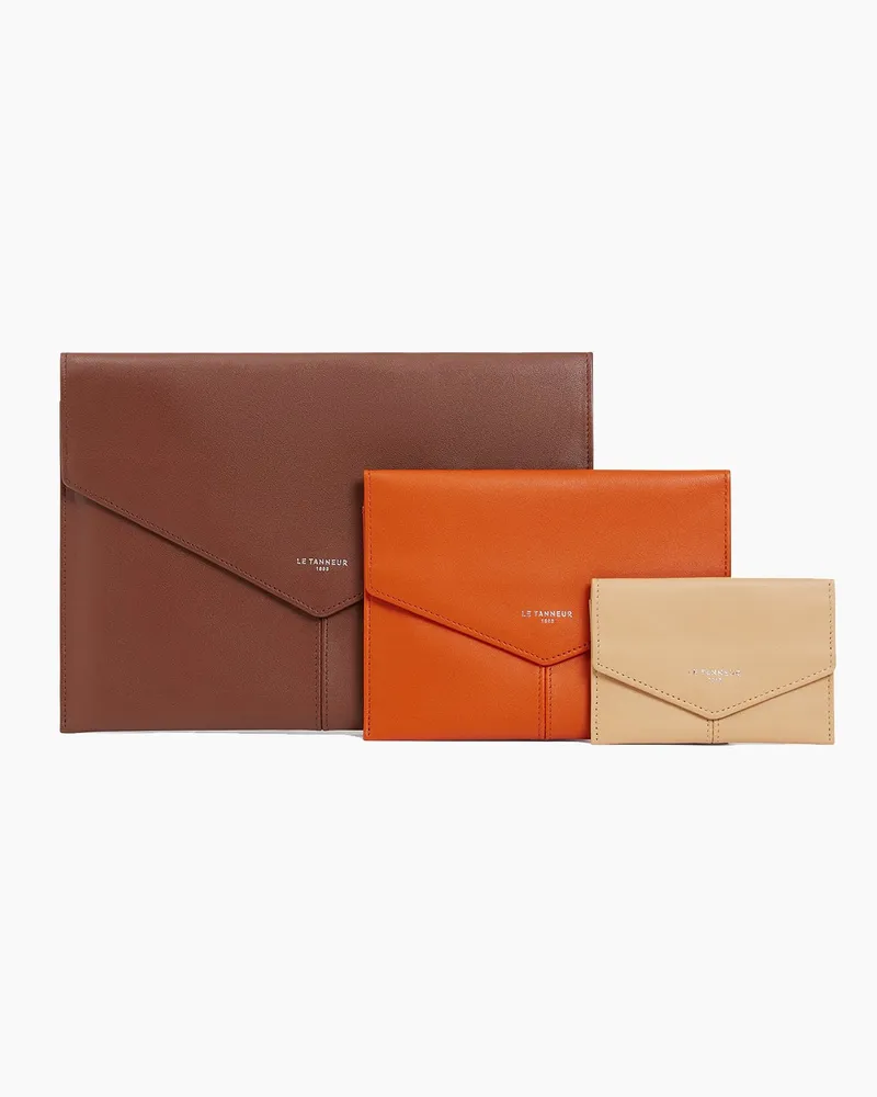 Le Tanneur Trio von Taschen Charlotte aus glattem Leder Brown