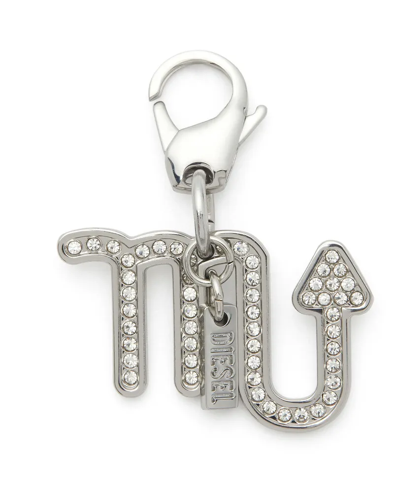 Diesel Metallischer Skorpion-Anhänger mit Strasssteinen - Charms und Schlüsselanhänger - Unisex - Silber Silber